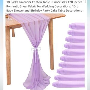 Purple Chiffon Table Runners or Backdrop 10pack